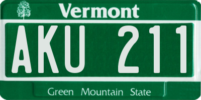 VT license plate AKU211