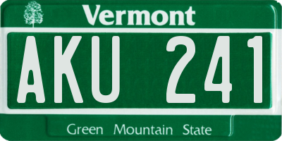 VT license plate AKU241