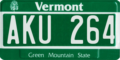 VT license plate AKU264