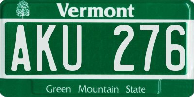 VT license plate AKU276