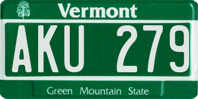 VT license plate AKU279
