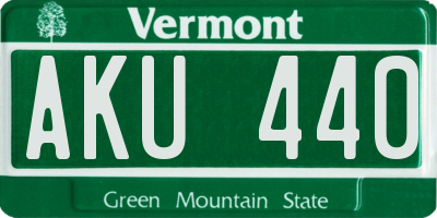 VT license plate AKU440