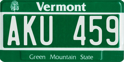 VT license plate AKU459