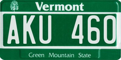 VT license plate AKU460