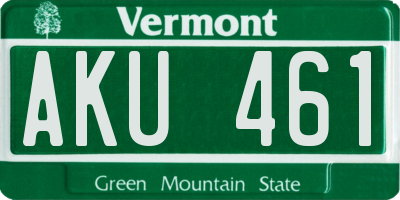VT license plate AKU461