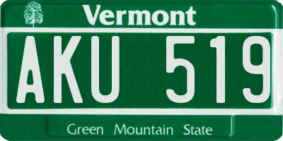 VT license plate AKU519