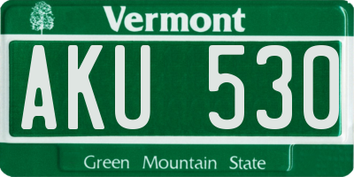 VT license plate AKU530