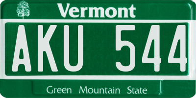 VT license plate AKU544