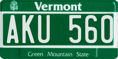 VT license plate AKU560
