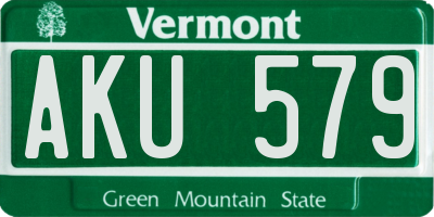 VT license plate AKU579