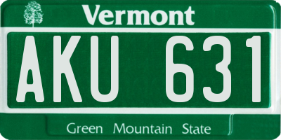 VT license plate AKU631