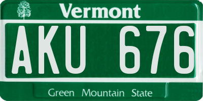 VT license plate AKU676
