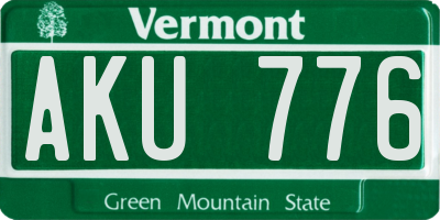 VT license plate AKU776
