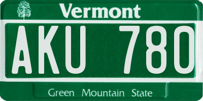 VT license plate AKU780