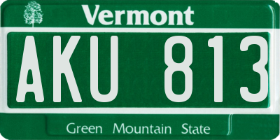 VT license plate AKU813