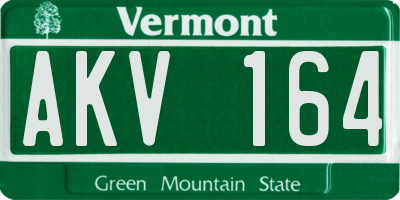 VT license plate AKV164
