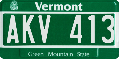 VT license plate AKV413