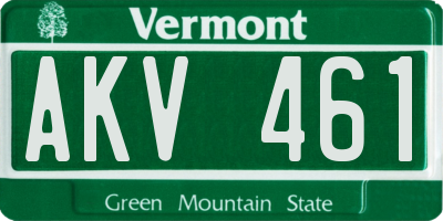 VT license plate AKV461