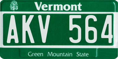 VT license plate AKV564