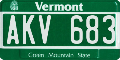 VT license plate AKV683