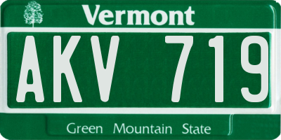 VT license plate AKV719