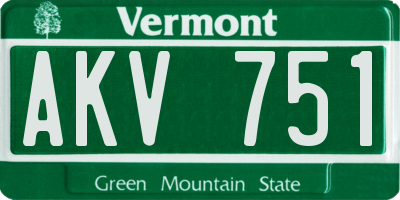VT license plate AKV751