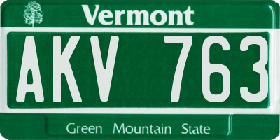 VT license plate AKV763