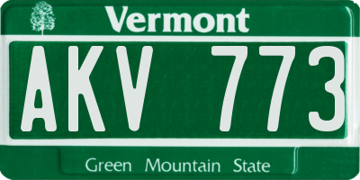 VT license plate AKV773