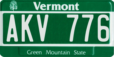 VT license plate AKV776