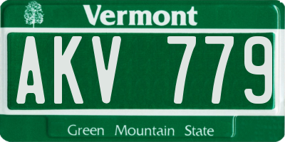 VT license plate AKV779