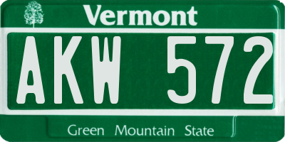 VT license plate AKW572