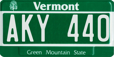 VT license plate AKY440