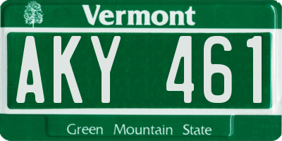 VT license plate AKY461