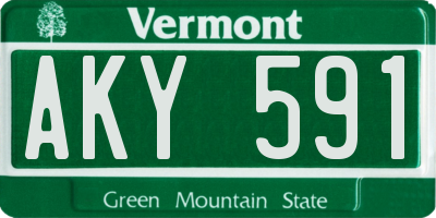 VT license plate AKY591