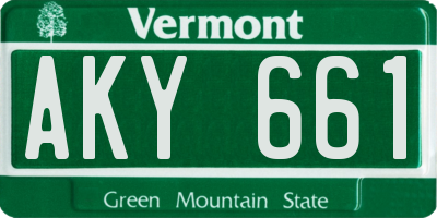 VT license plate AKY661