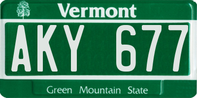 VT license plate AKY677