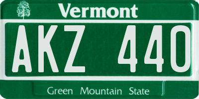 VT license plate AKZ440