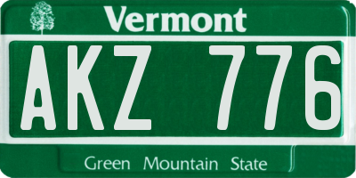 VT license plate AKZ776