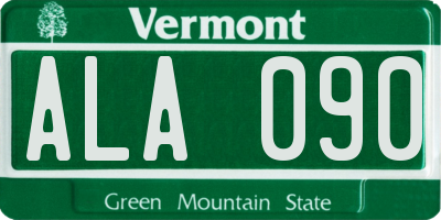 VT license plate ALA090