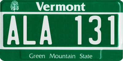 VT license plate ALA131