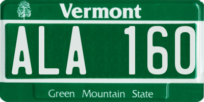 VT license plate ALA160