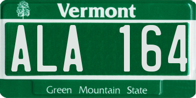 VT license plate ALA164