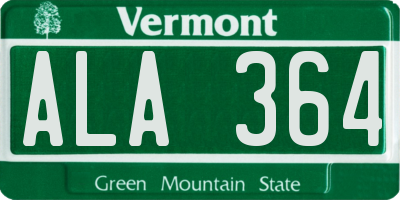 VT license plate ALA364