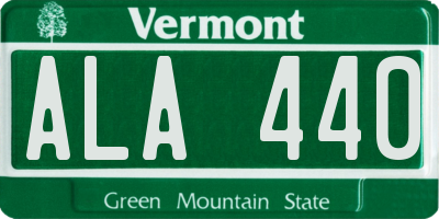 VT license plate ALA440