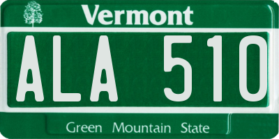 VT license plate ALA510