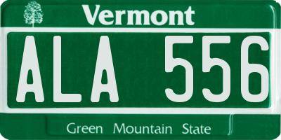 VT license plate ALA556