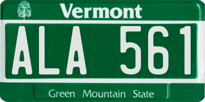 VT license plate ALA561
