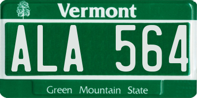 VT license plate ALA564