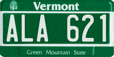 VT license plate ALA621