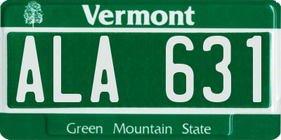 VT license plate ALA631